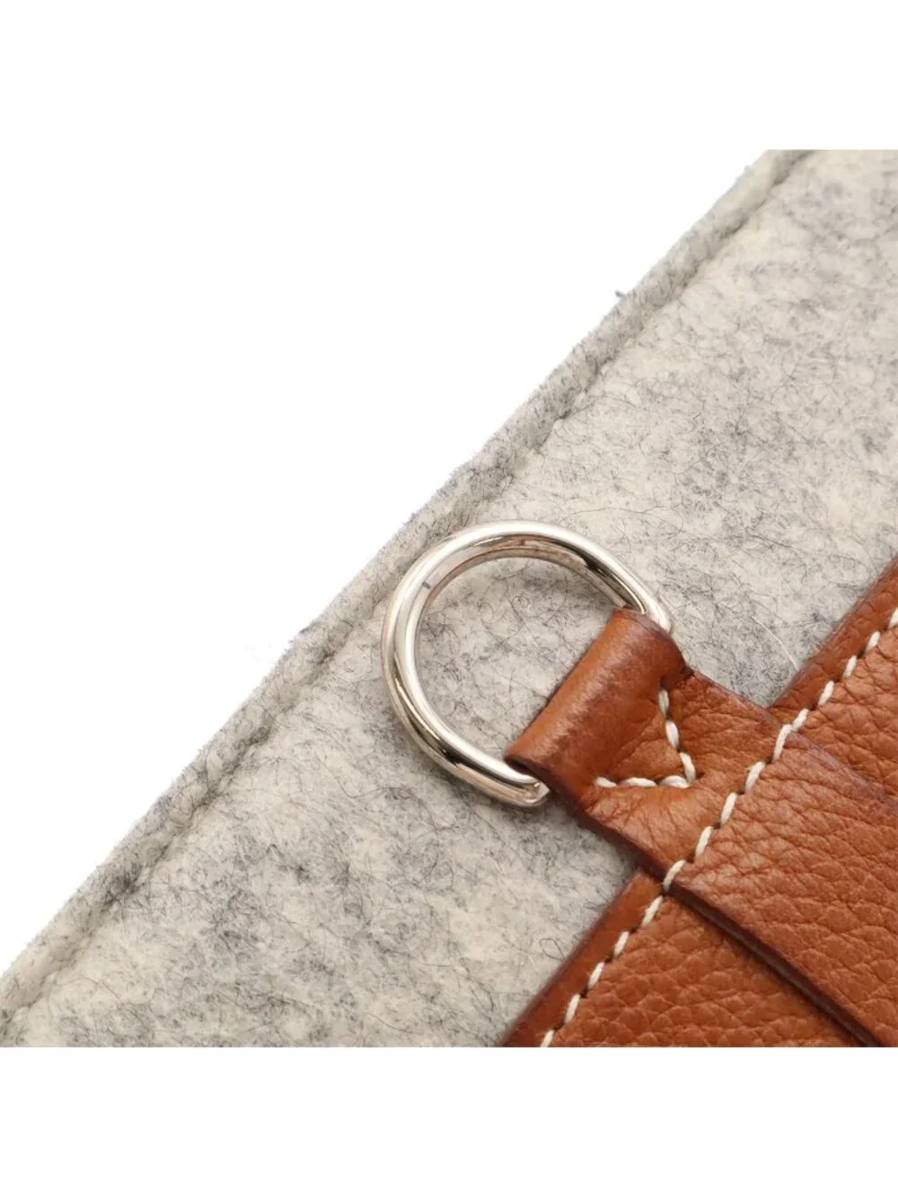 Hermes Toodoo 29 Clutch Second Pouch Business Felt Veau Epsom Light Gray Brown